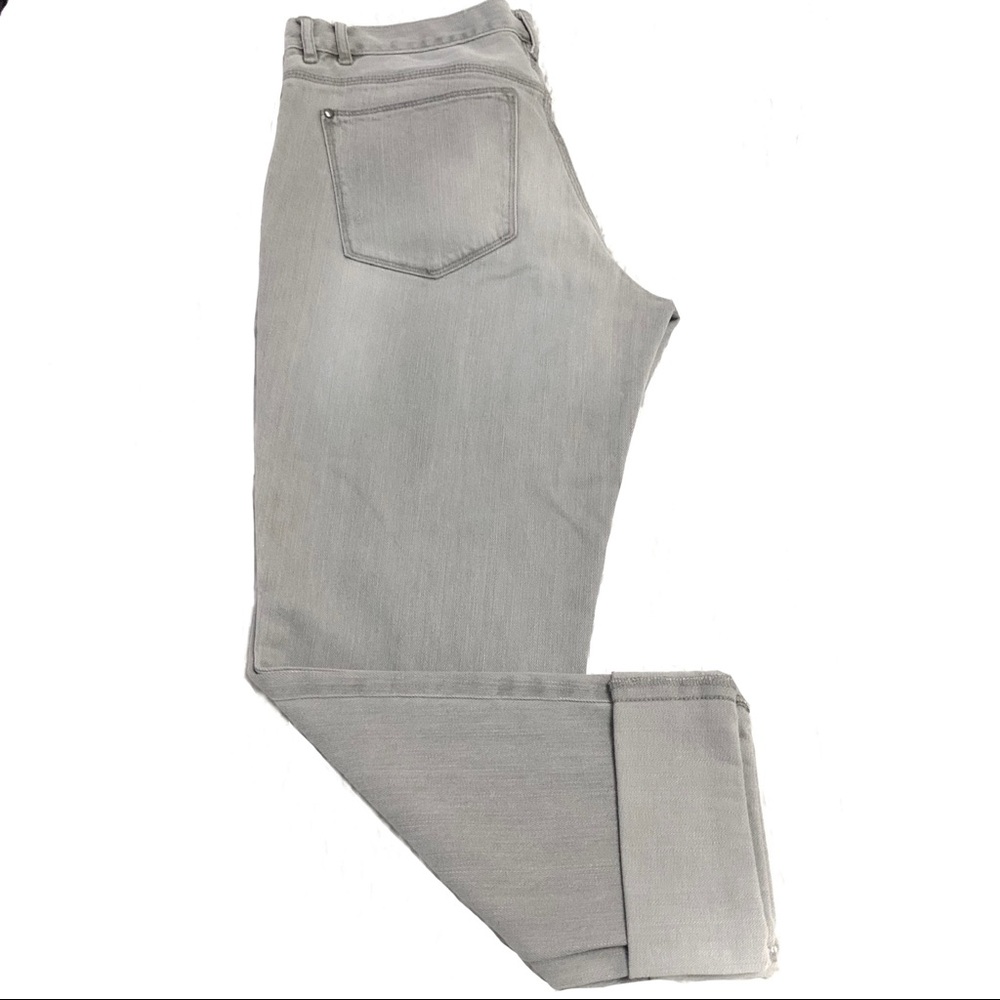 EDDIE BAUER Grey Cuffed Cropped Jeans - Picture 5 of 14